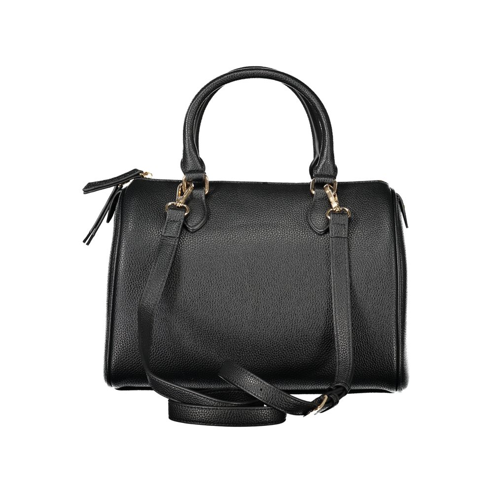 Mario Valentino Black Polyurethane Women's Bag | Regal Royce