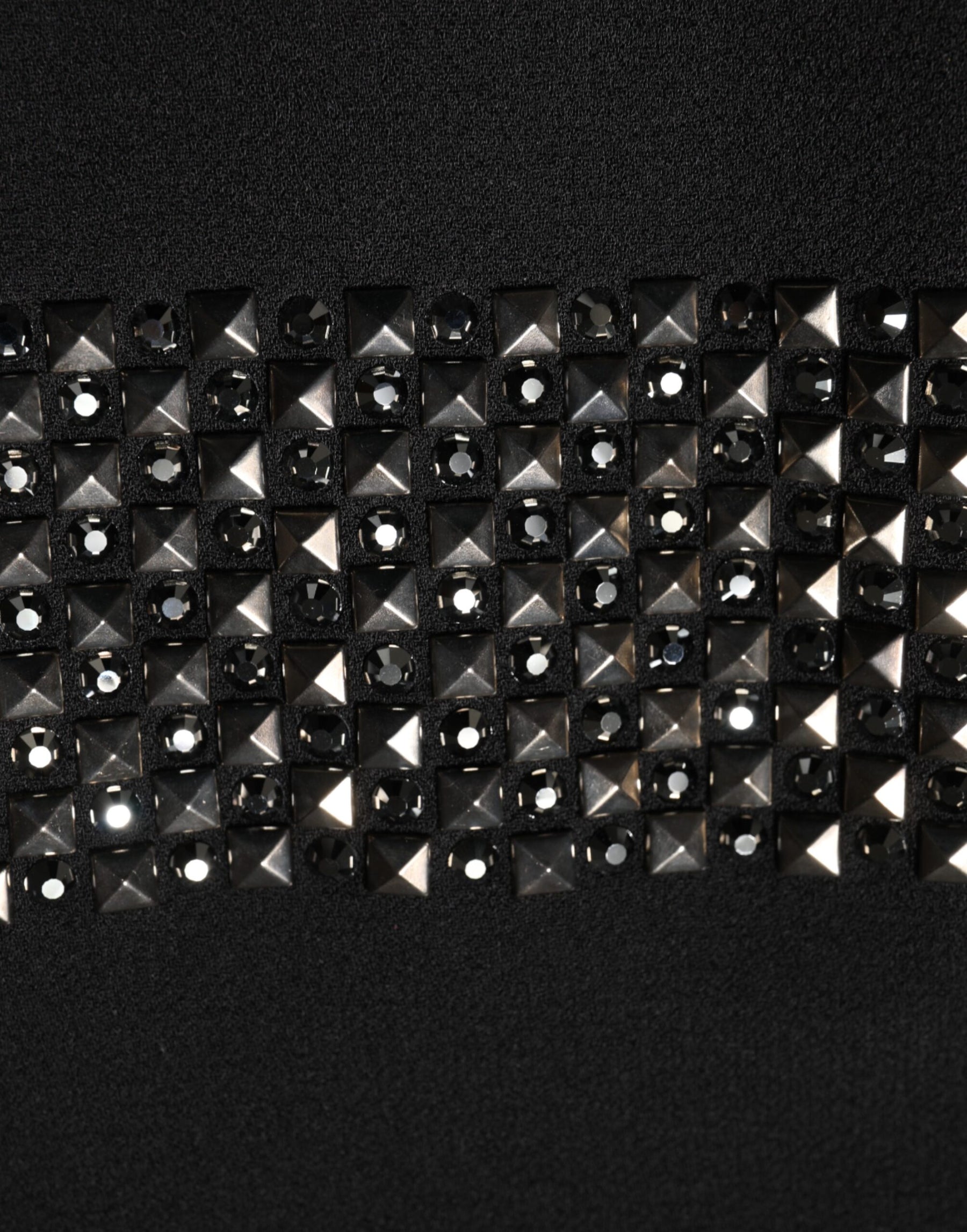 Dolce & Gabbana Black Crystal Embellished Collared Mini Dress | Regal Royce