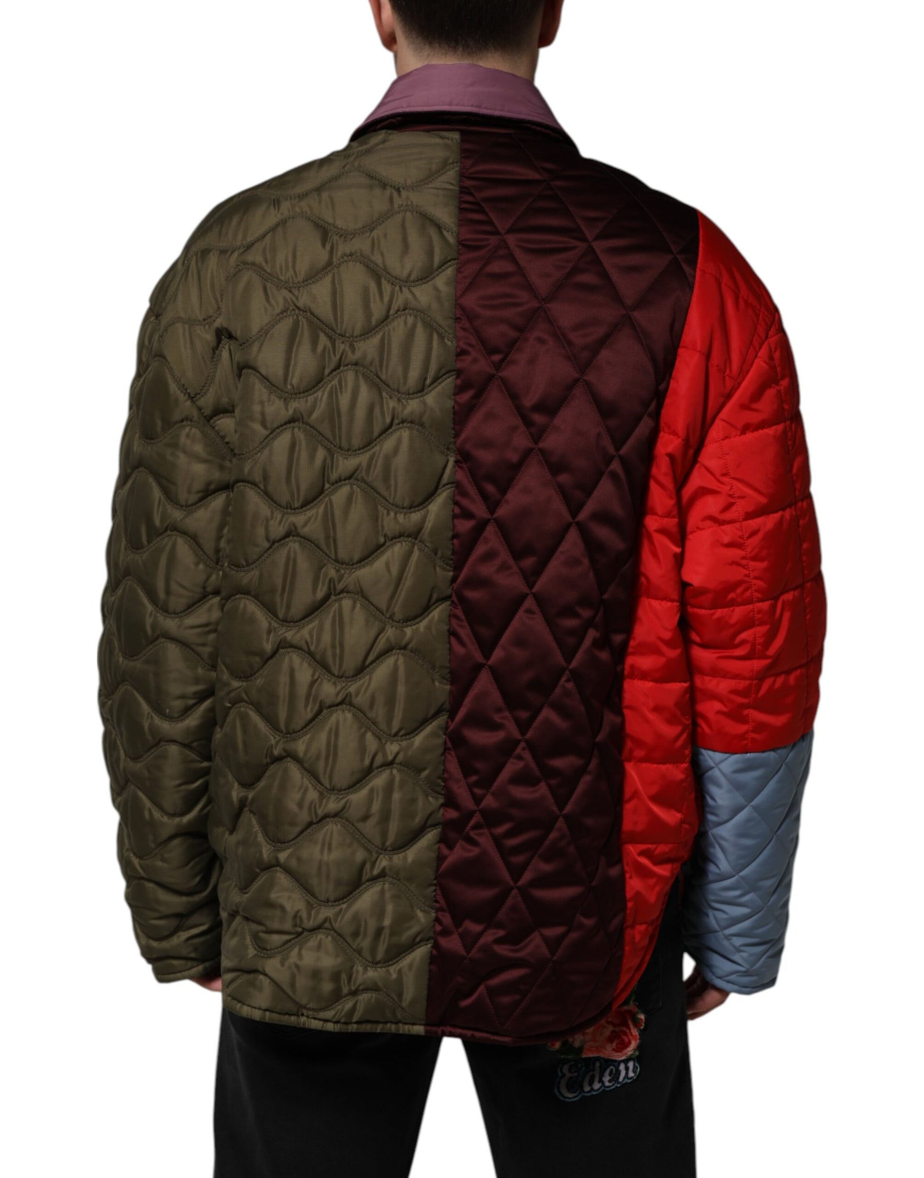 Dolce & Gabbana Multicolor Patchwork PolyesterQuilted Jacket | Regal Royce