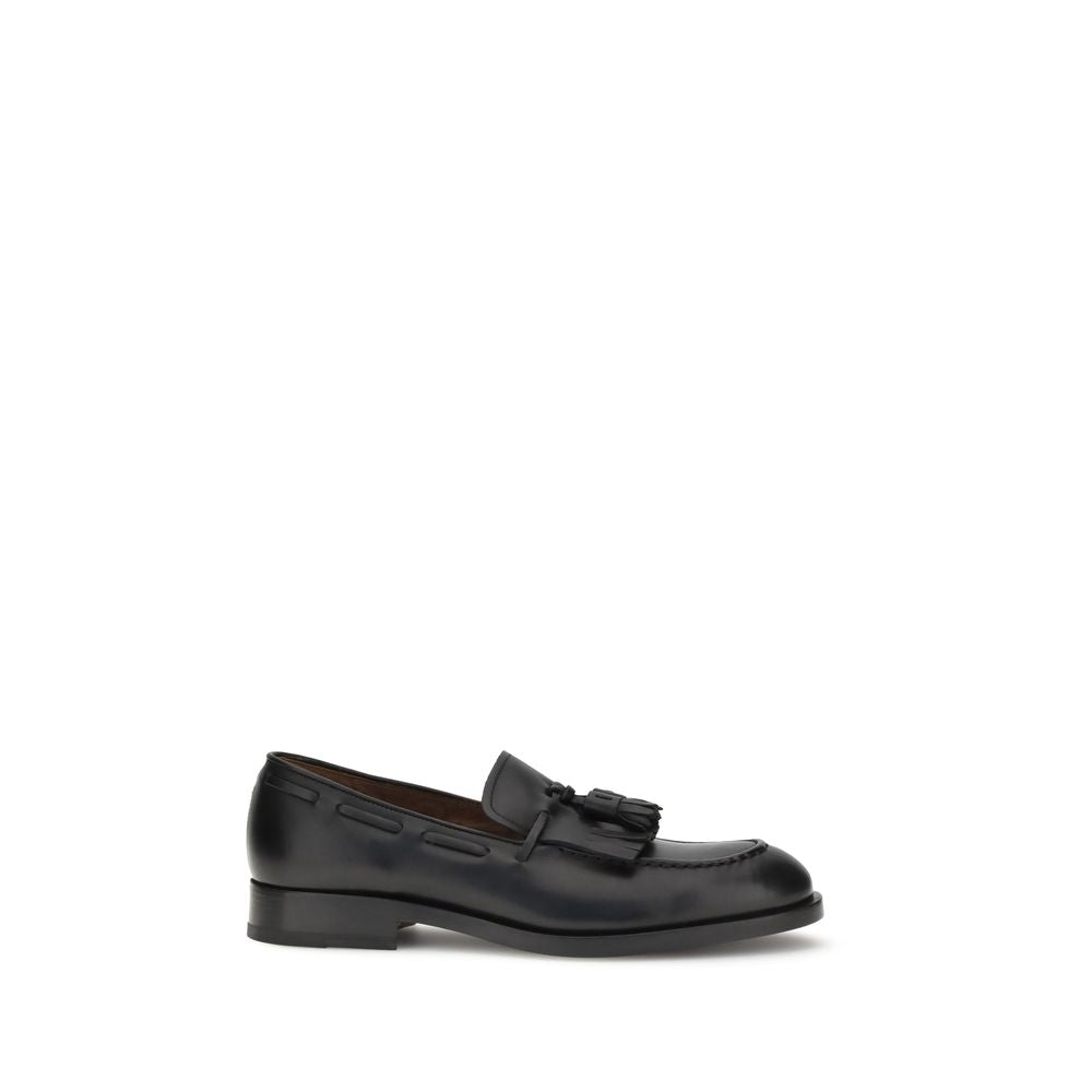 Fratelli Rossetti Black Calf Leather Bos Taurus Slip-On Loafers | Regal Royce