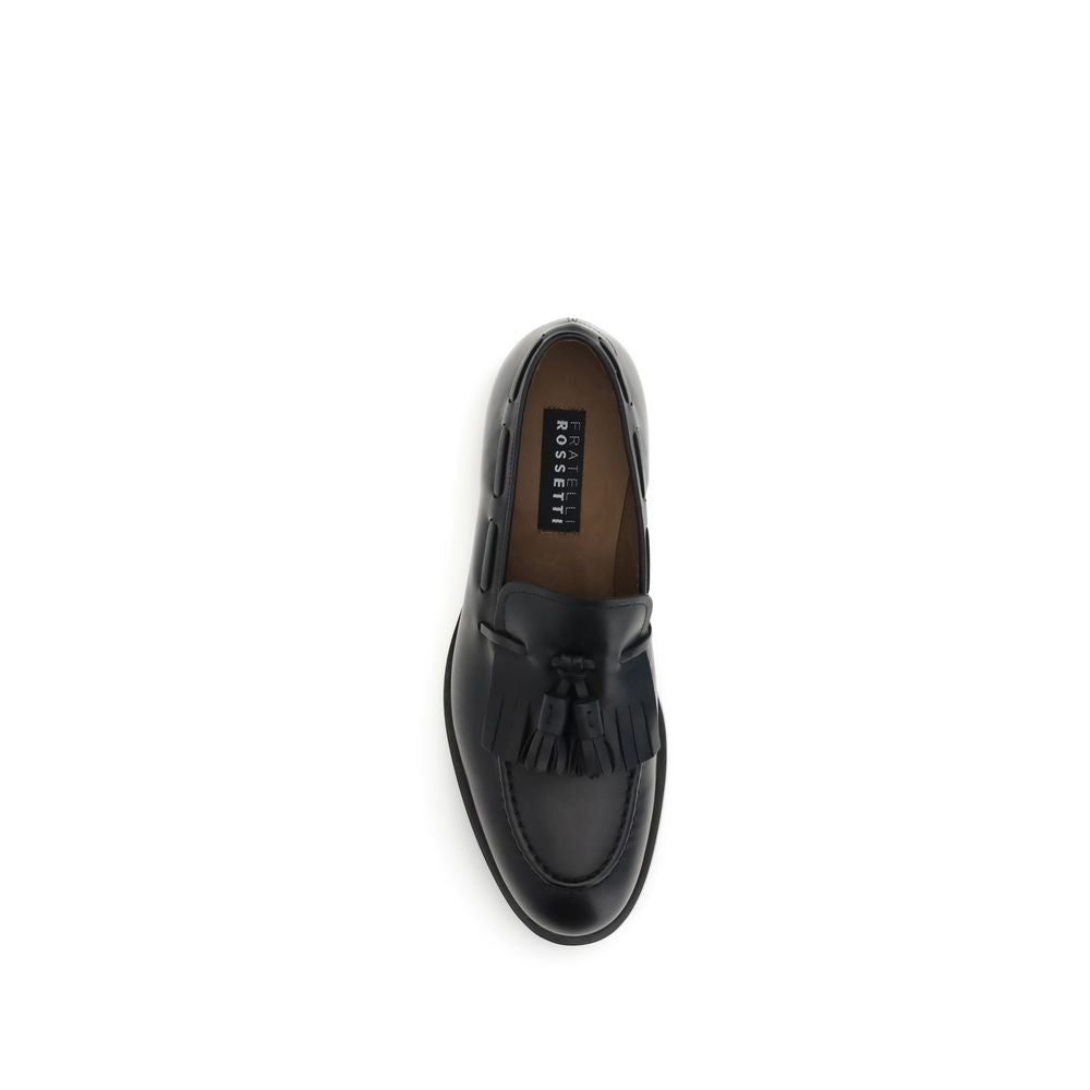 Fratelli Rossetti Black Calf Leather Bos Taurus Slip-On Loafers | Regal Royce