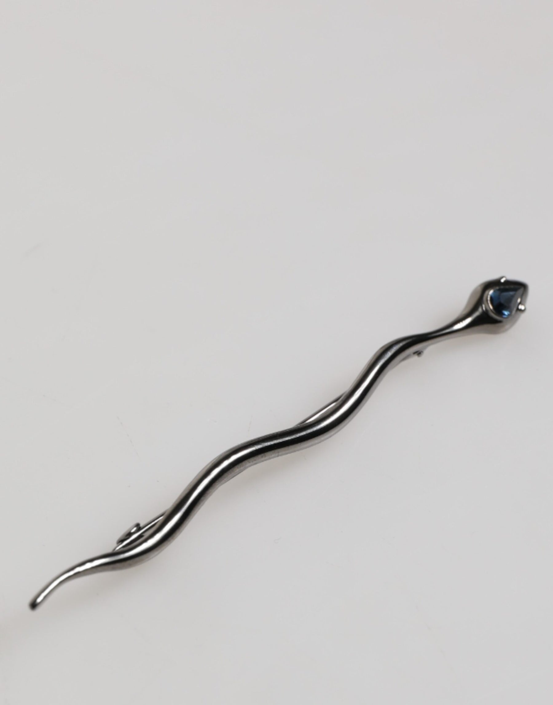 Dolce & Gabbana Black Brass Crystal Spilla Serpente Mens Brooch Pin | Regal Royce