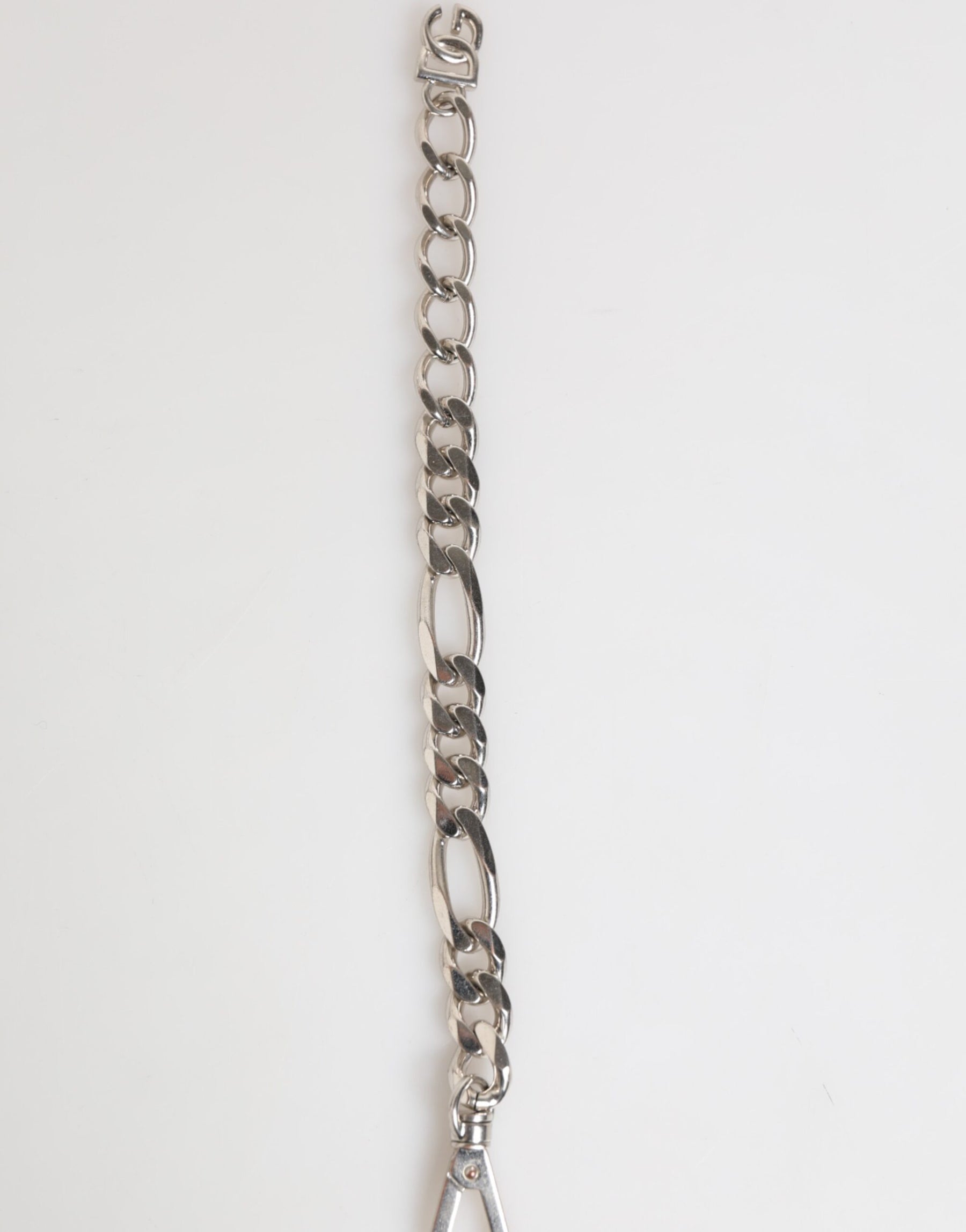 Dolce & Gabbana Silver Tone Brass Chain Lobster Clasp DG Logo Bracelet | Regal Royce