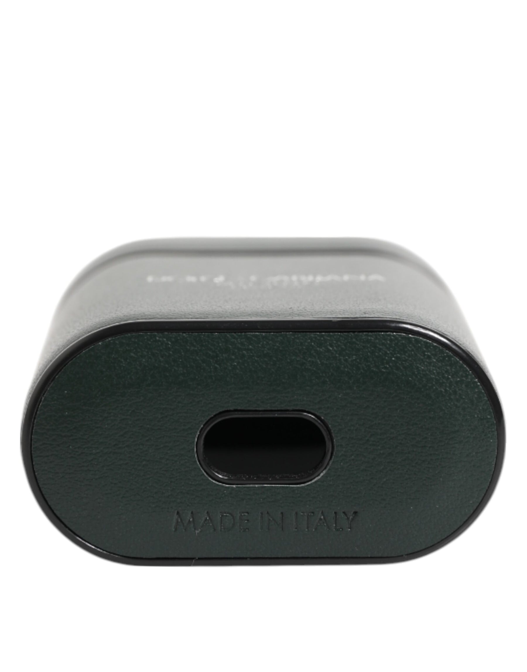 Dolce & Gabbana Black Leather Logo Print Flip Holder Men Airpods Case | Regal Royce
