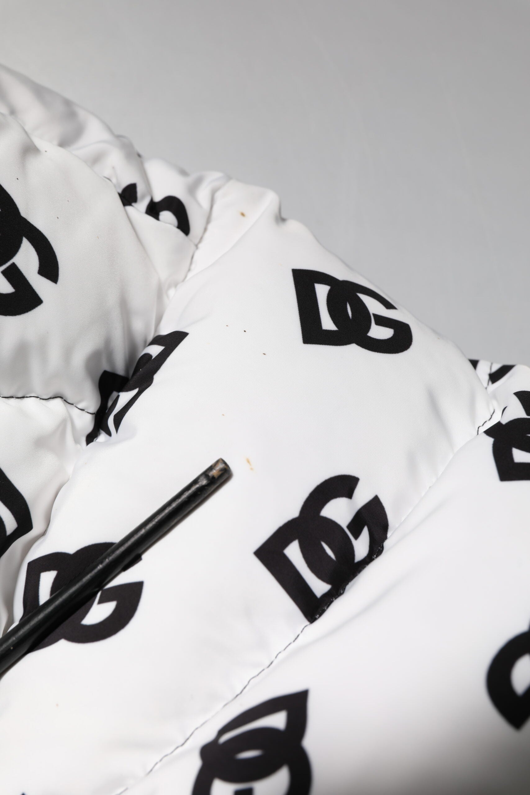 Dolce & Gabbana White DG Monogram Full Zip Quilted Jacket | Regal Royce