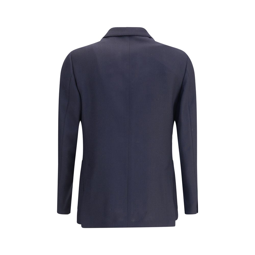 Lardini Blue Fleece Wool Blazer | Regal Royce