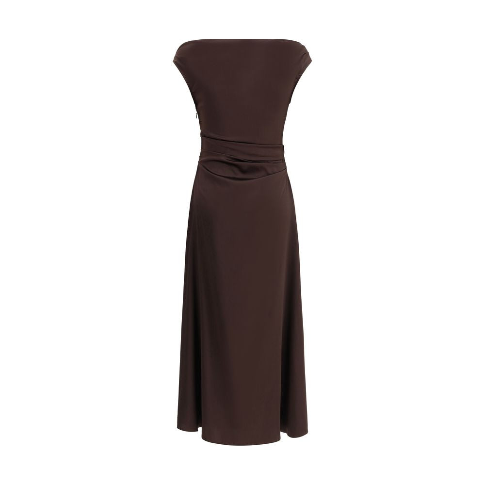 Staud Brown Silk Cocktail Dress | Regal Royce