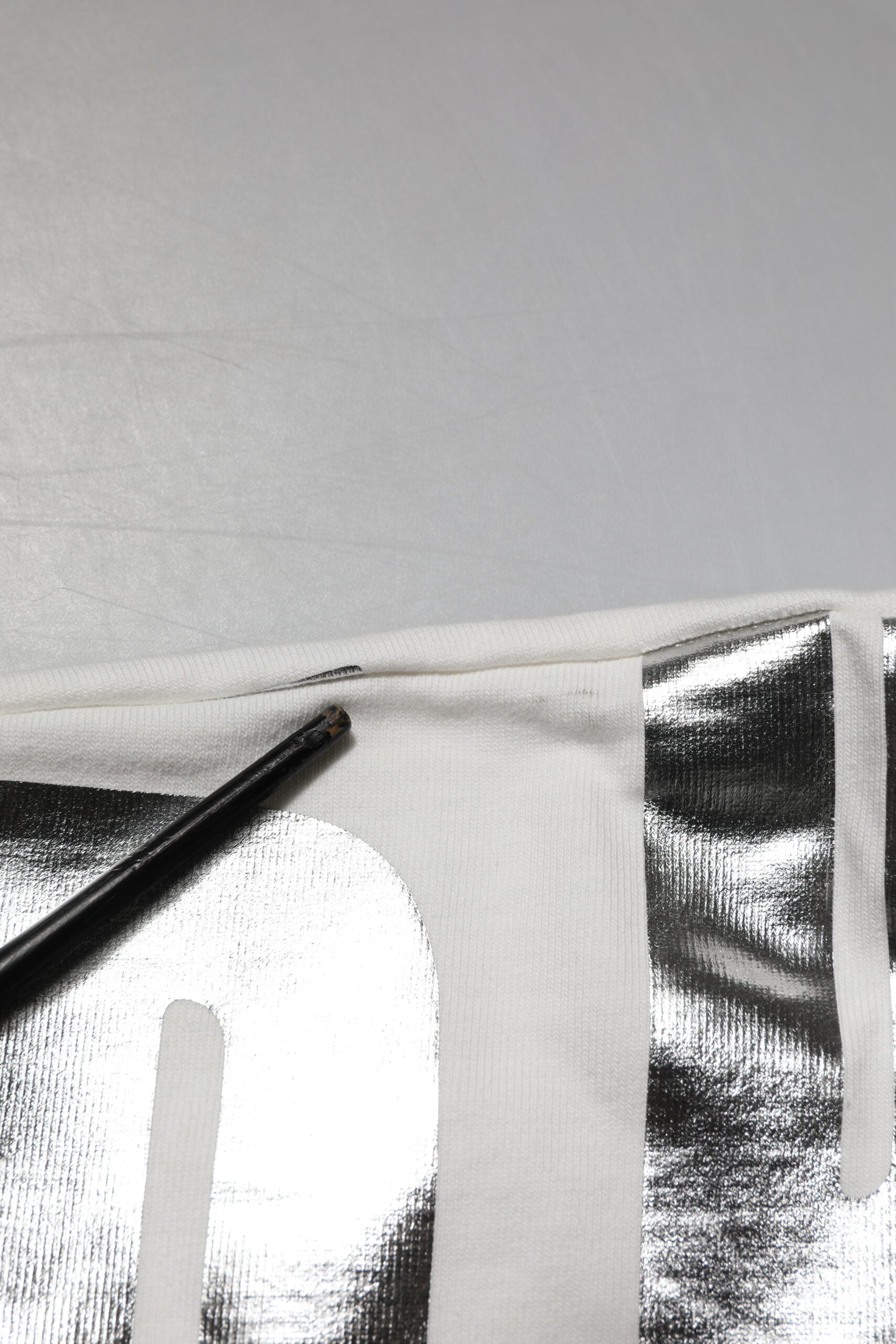 Dolce & Gabbana White Metallic Print Cotton CrewNeck T-shirt | Regal Royce