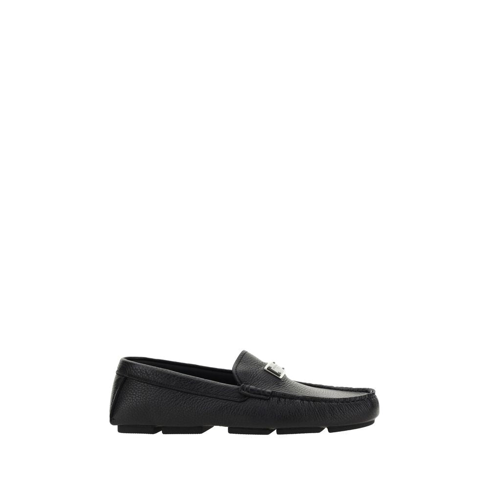 Dolce & Gabbana Black Rubber Slip-On Loafers | Regal Royce