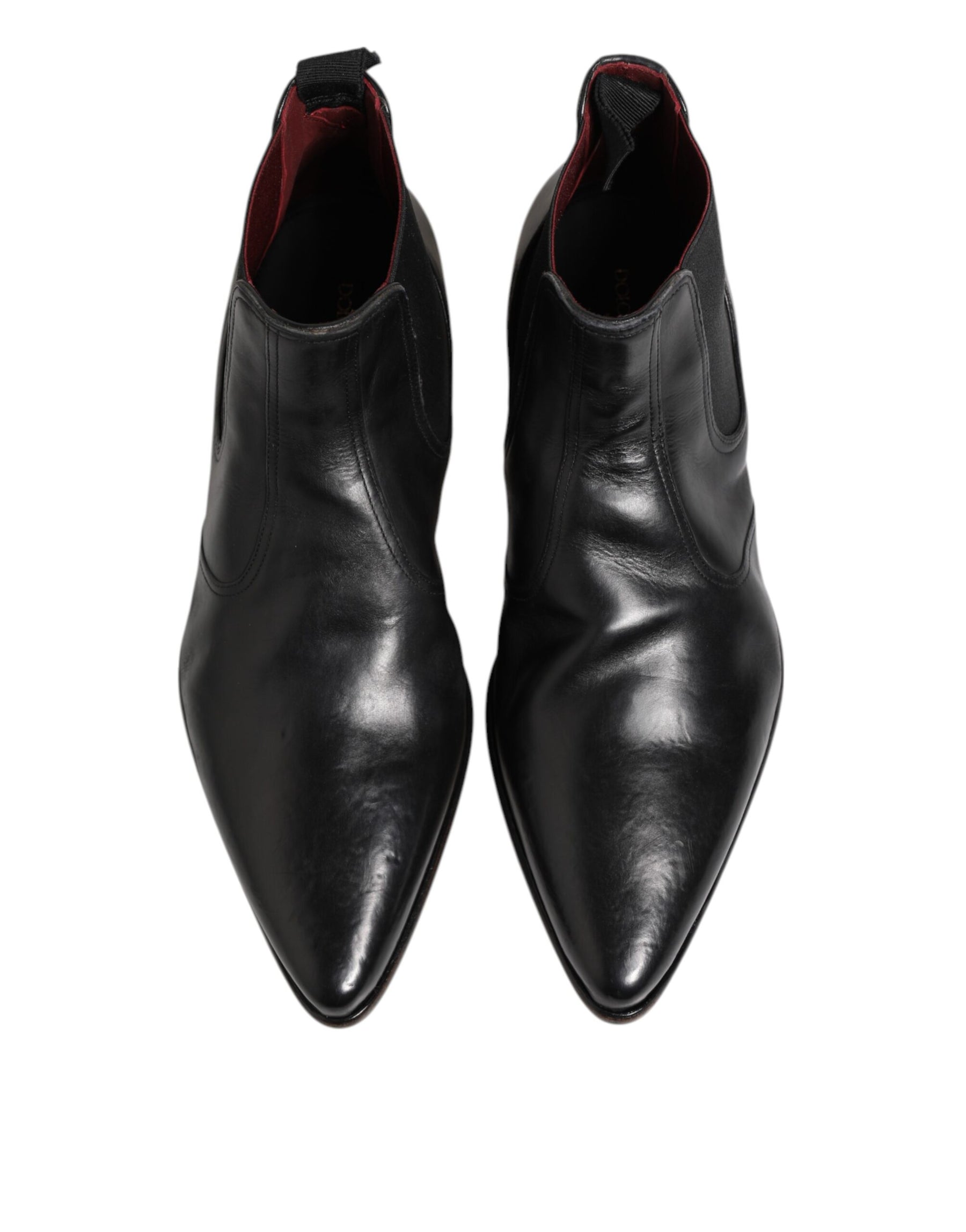 Dolce & Gabbana Black Chelsea Slip On Men Ankle Boots Shoes | Regal Royce