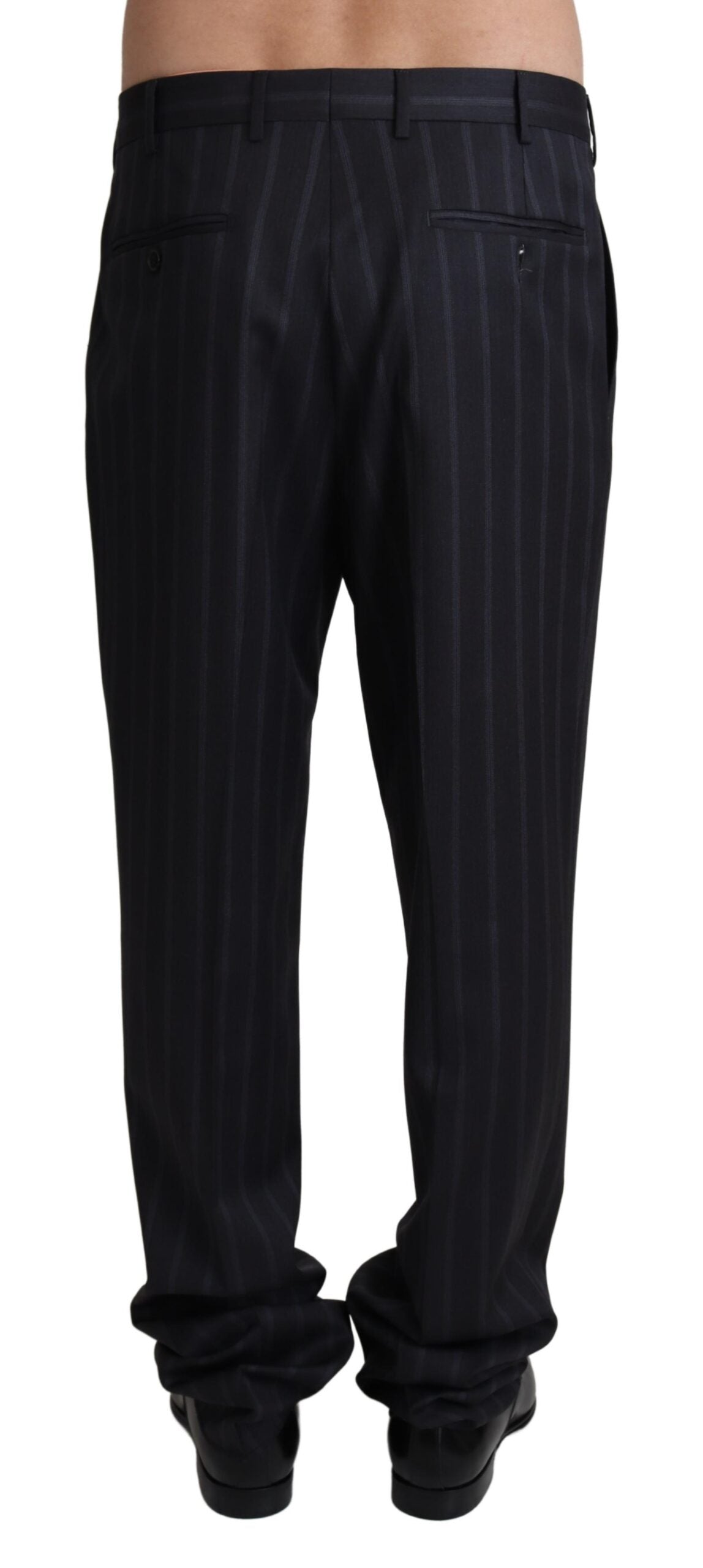 Dolce & Gabbana Gray Wool Blend Formal Trousers Pants | Regal Royce