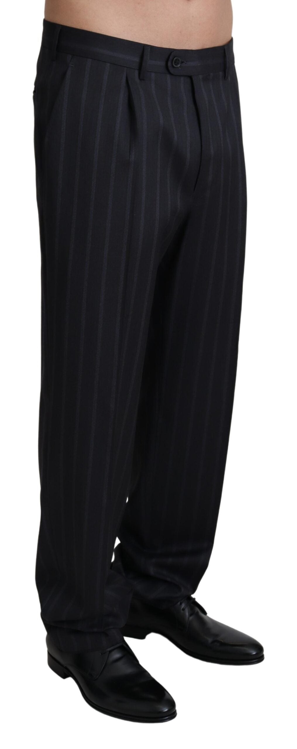 Dolce & Gabbana Gray Wool Blend Formal Trousers Pants | Regal Royce