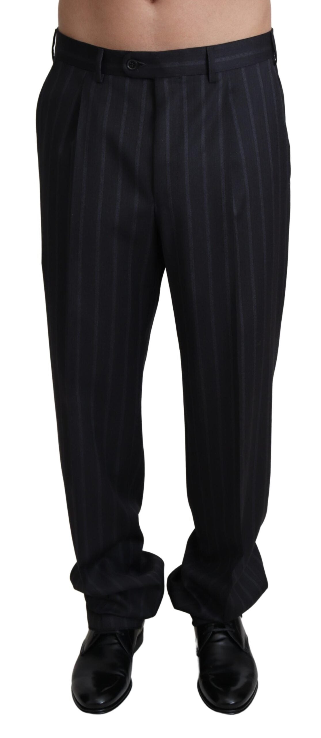 Dolce & Gabbana Gray Wool Blend Formal Trousers Pants | Regal Royce