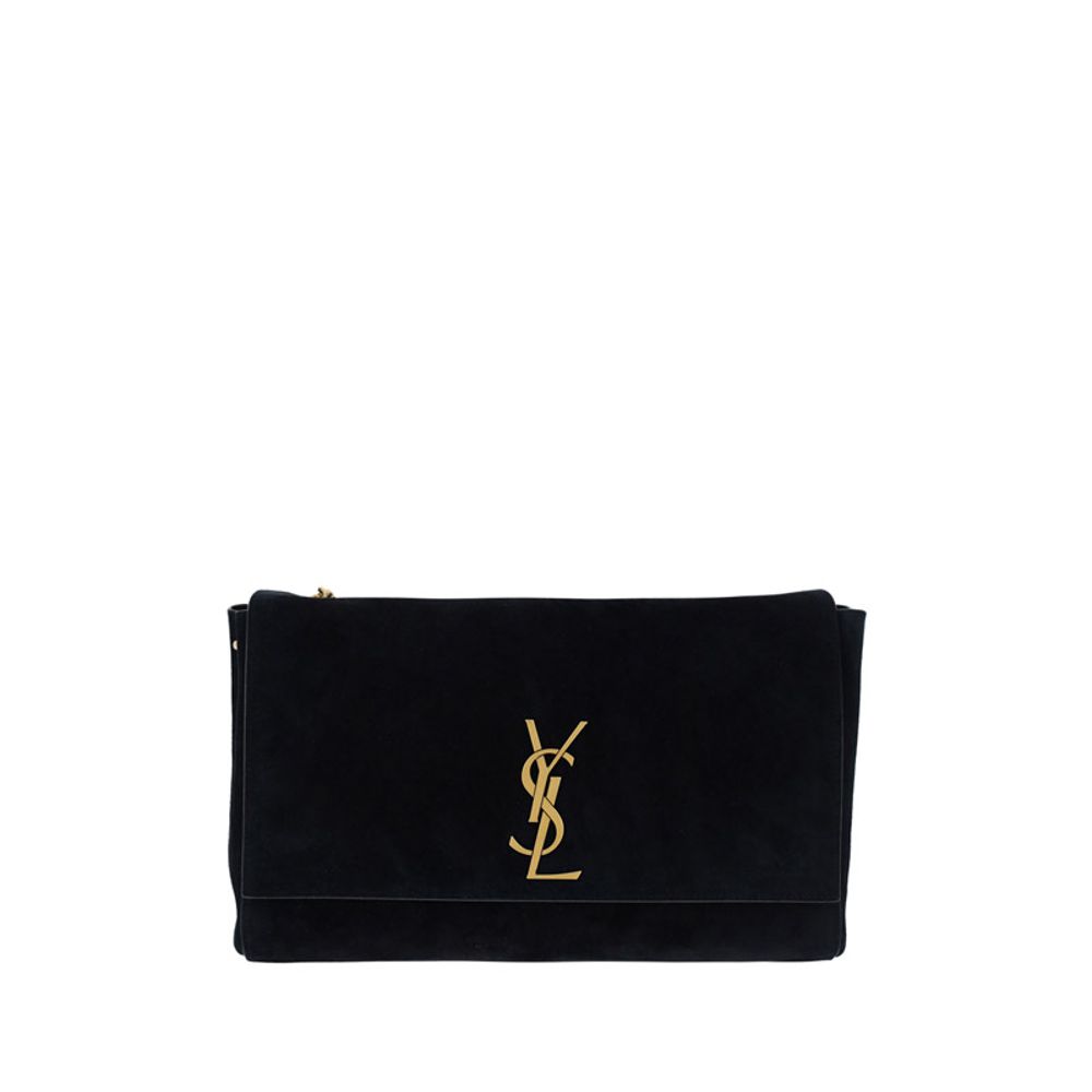 Saint Laurent Black Calf Leather Bos Taurus Shoulder Bag