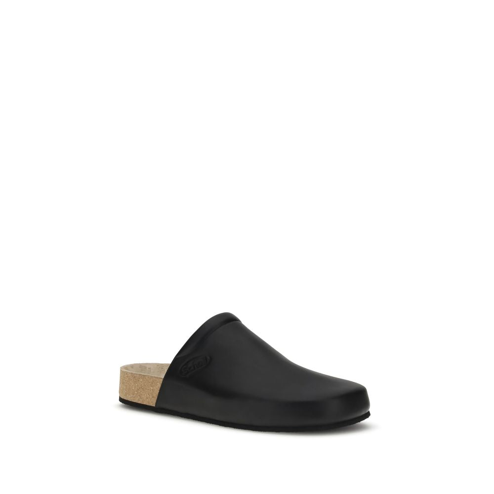 Balenciaga Black Calf Leather Bos Taurus Mules | Regal Royce