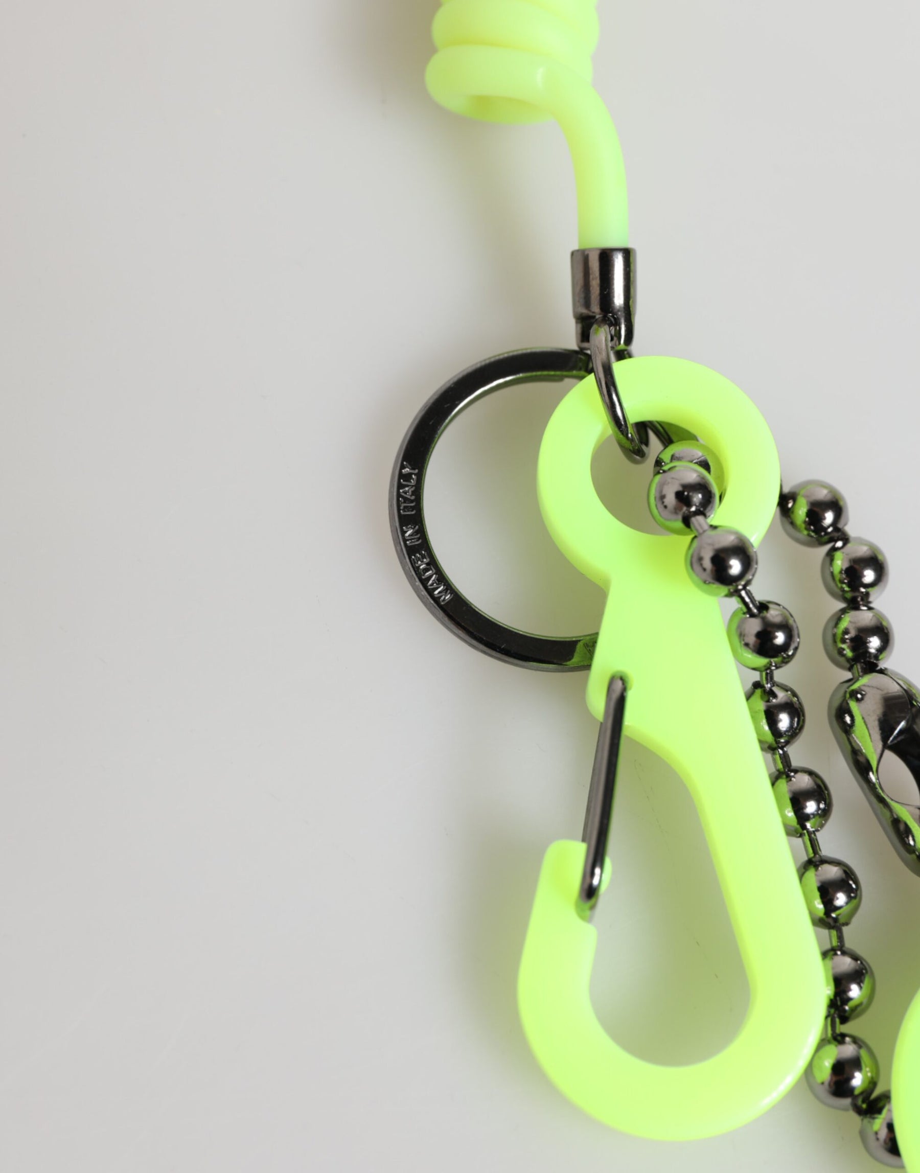 Dolce & Gabbana Green Springy Key Holder DG Logo Men's Keychain Keyring | Regal Royce