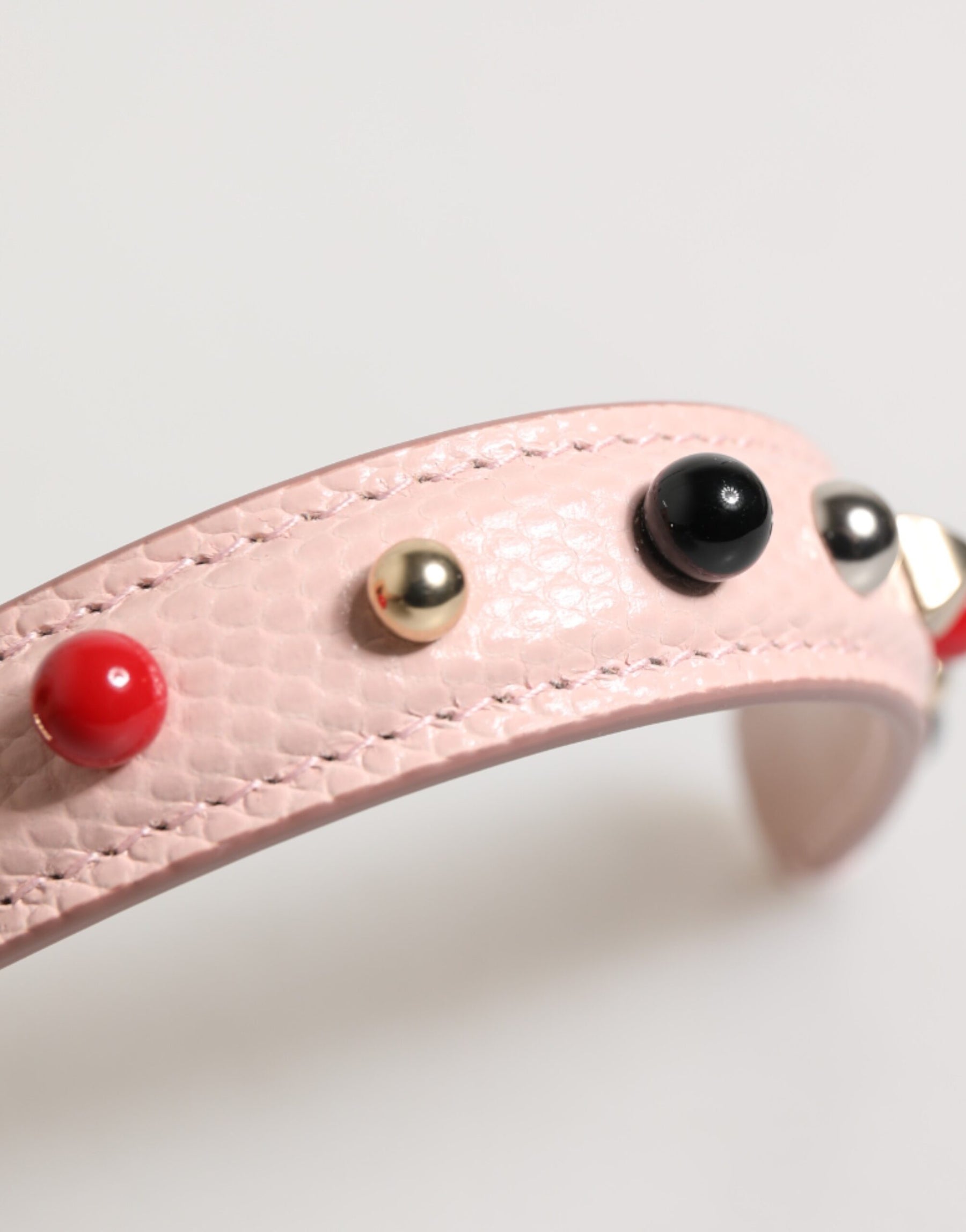 Dolce & Gabbana Light Pink Embellished Leather Bag Handle  Shoulder Strap | Regal Royce