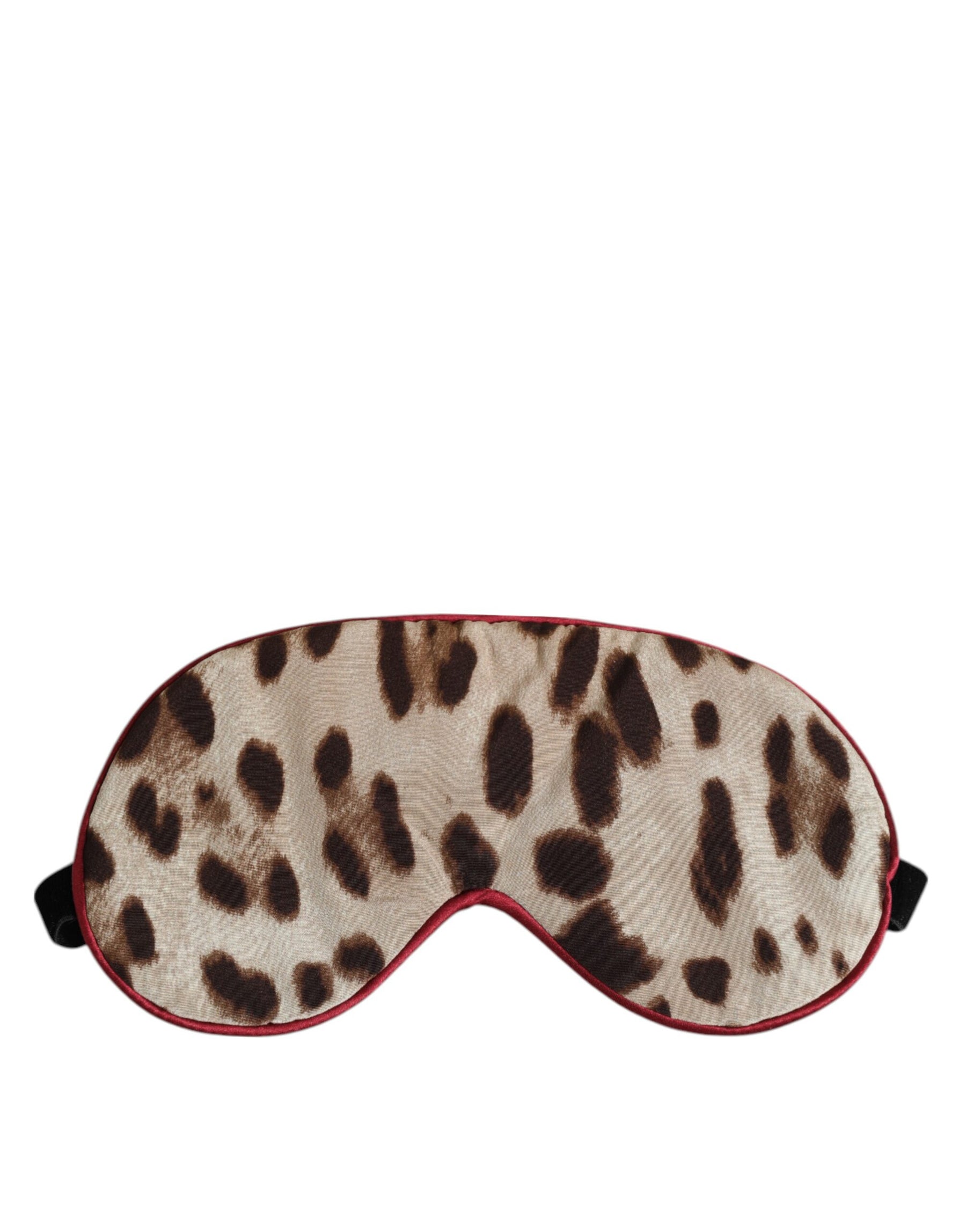 Dolce & Gabbana Brown Leopard Print Silk Women Accessory Sleep Eye Mask | Regal Royce