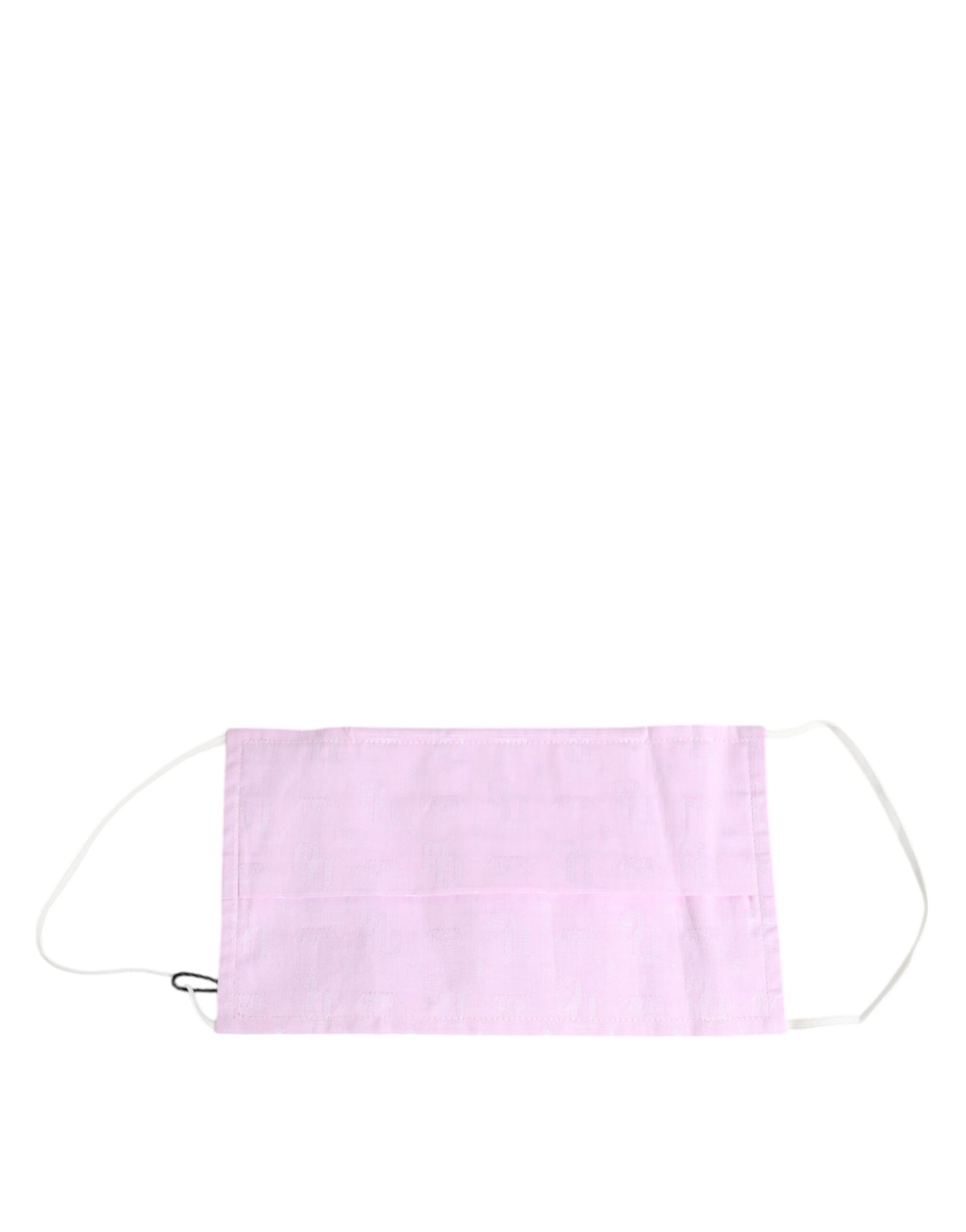 Dolce & Gabbana Pink Cotton Logo Elastic Ear Strap Face Mask | Regal Royce