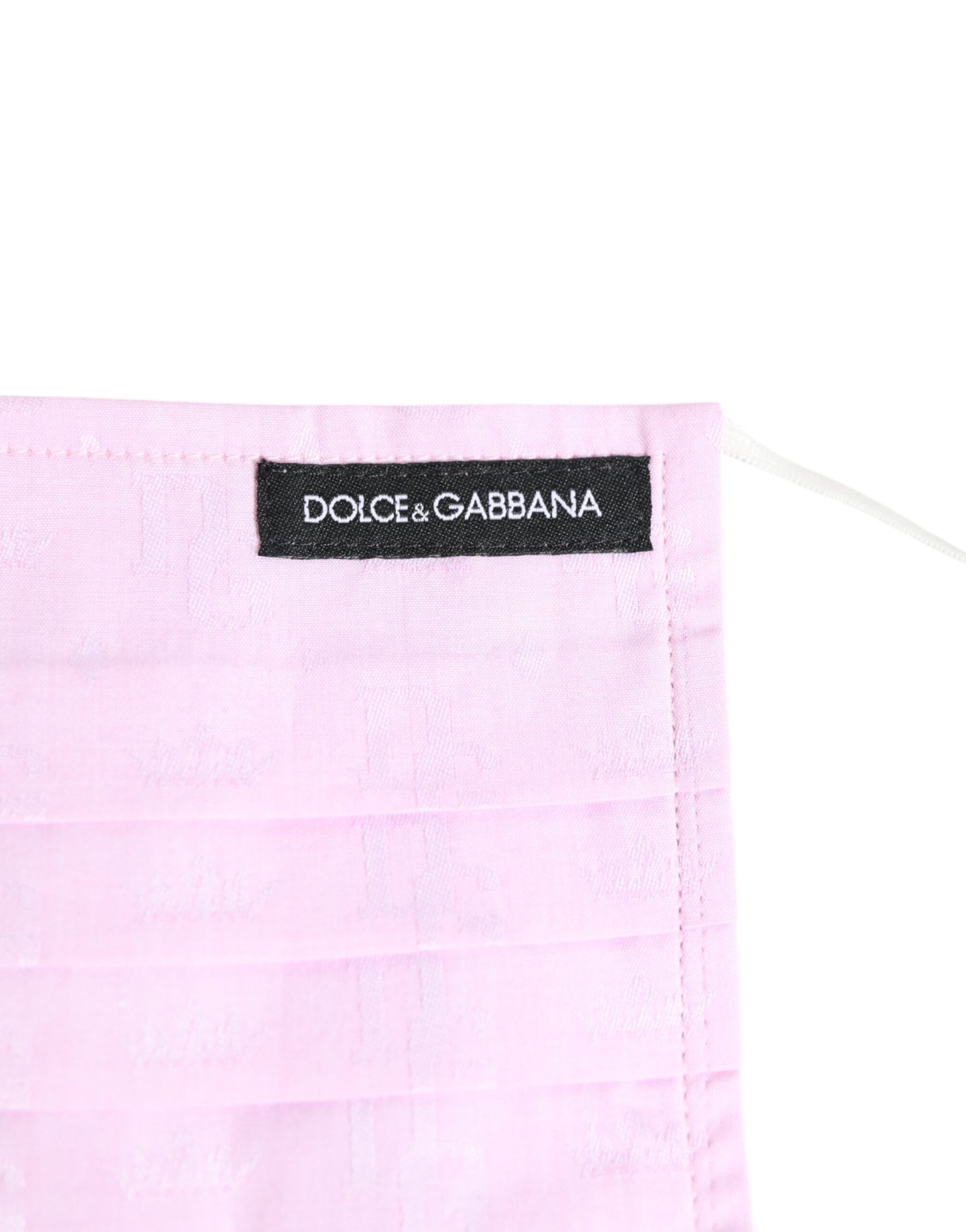 Dolce & Gabbana Pink Cotton Logo Elastic Ear Strap Face Mask | Regal Royce