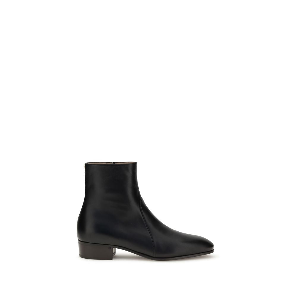 Valentino Garavani Black Goatskin Ankle Boots | Regal Royce
