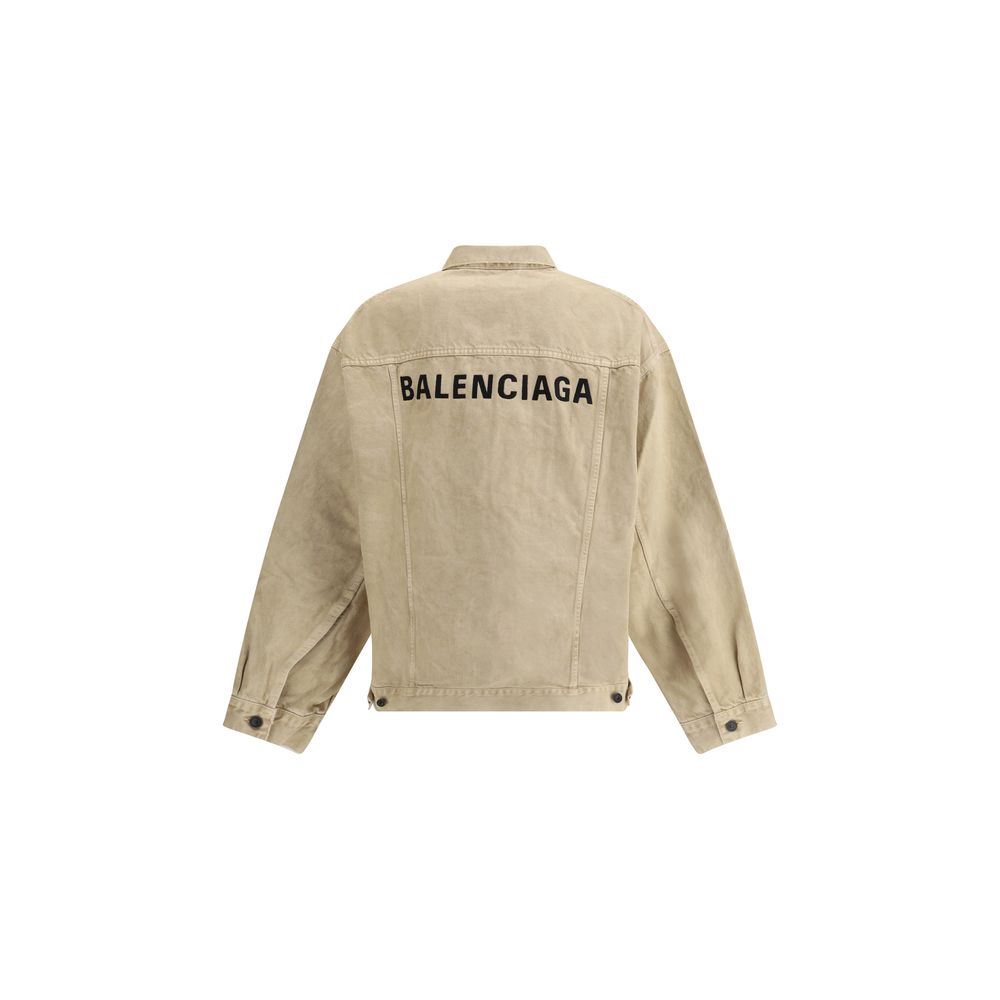 Balenciaga Beige Cotton Denim Jacket | Regal Royce