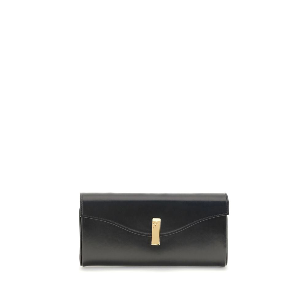 Giuseppe Zanotti Black Leather Clutch Bag | Regal Royce