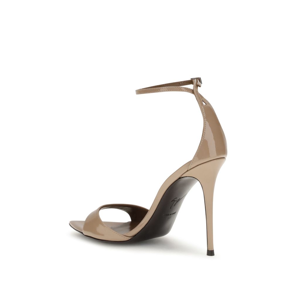 Giuseppe Zanotti Beige Leather Stiletto Heel Sandals | Regal Royce