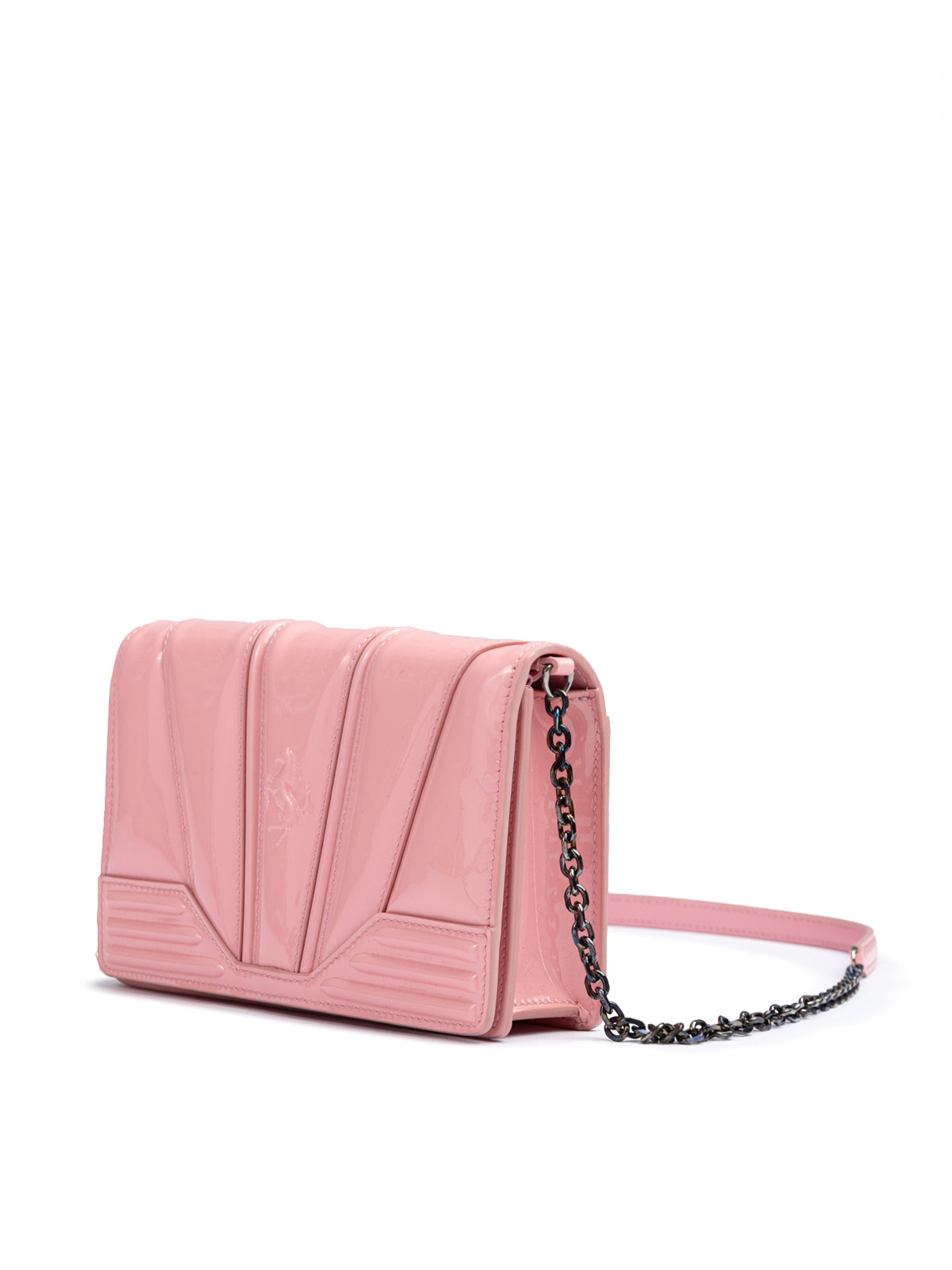 Ferrari Pink GT patent leather bag with chain | Regal Royce