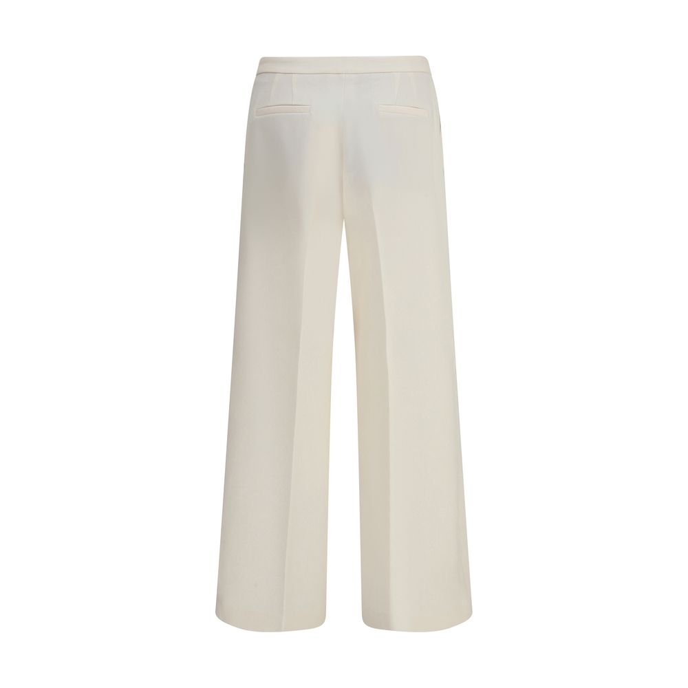 Cruna Cream Polyester Casual Pants | Regal Royce