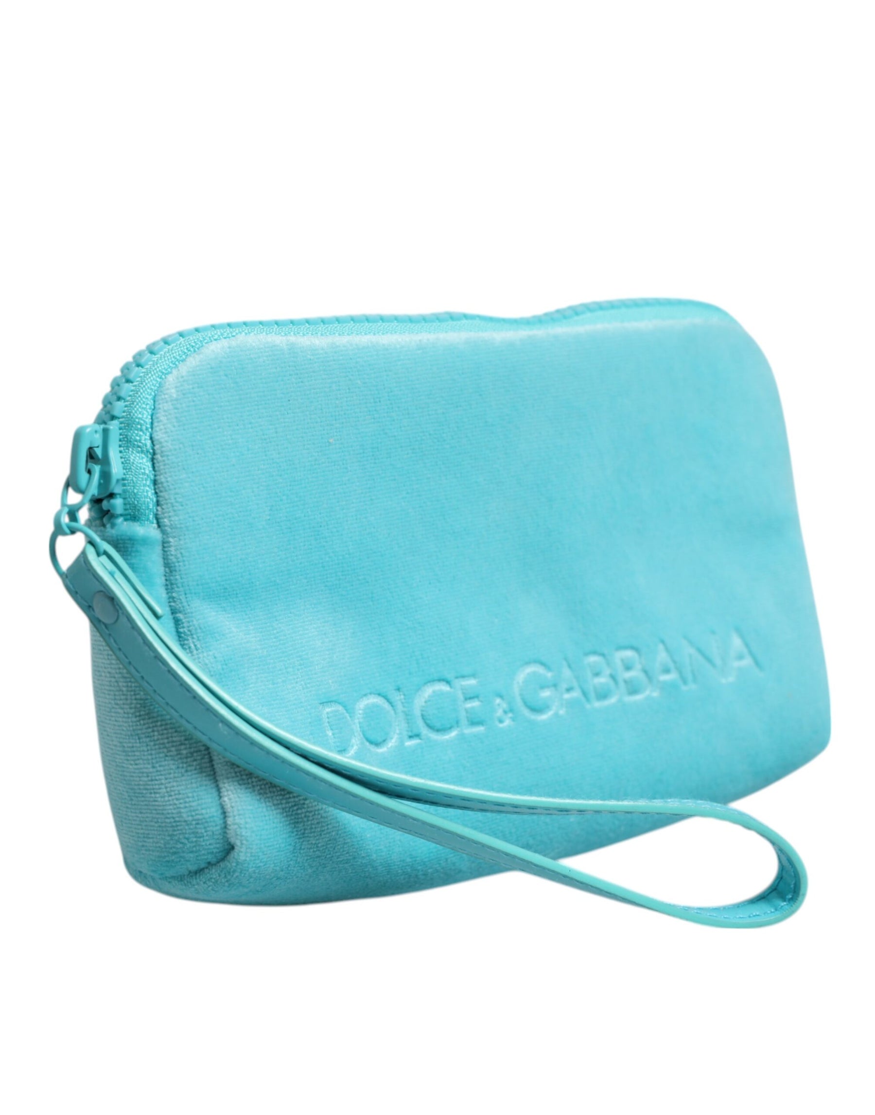 Dolce & Gabbana Light Blue Solid Logo Clutch Sunglasses Holder Pouch Bag | Regal Royce