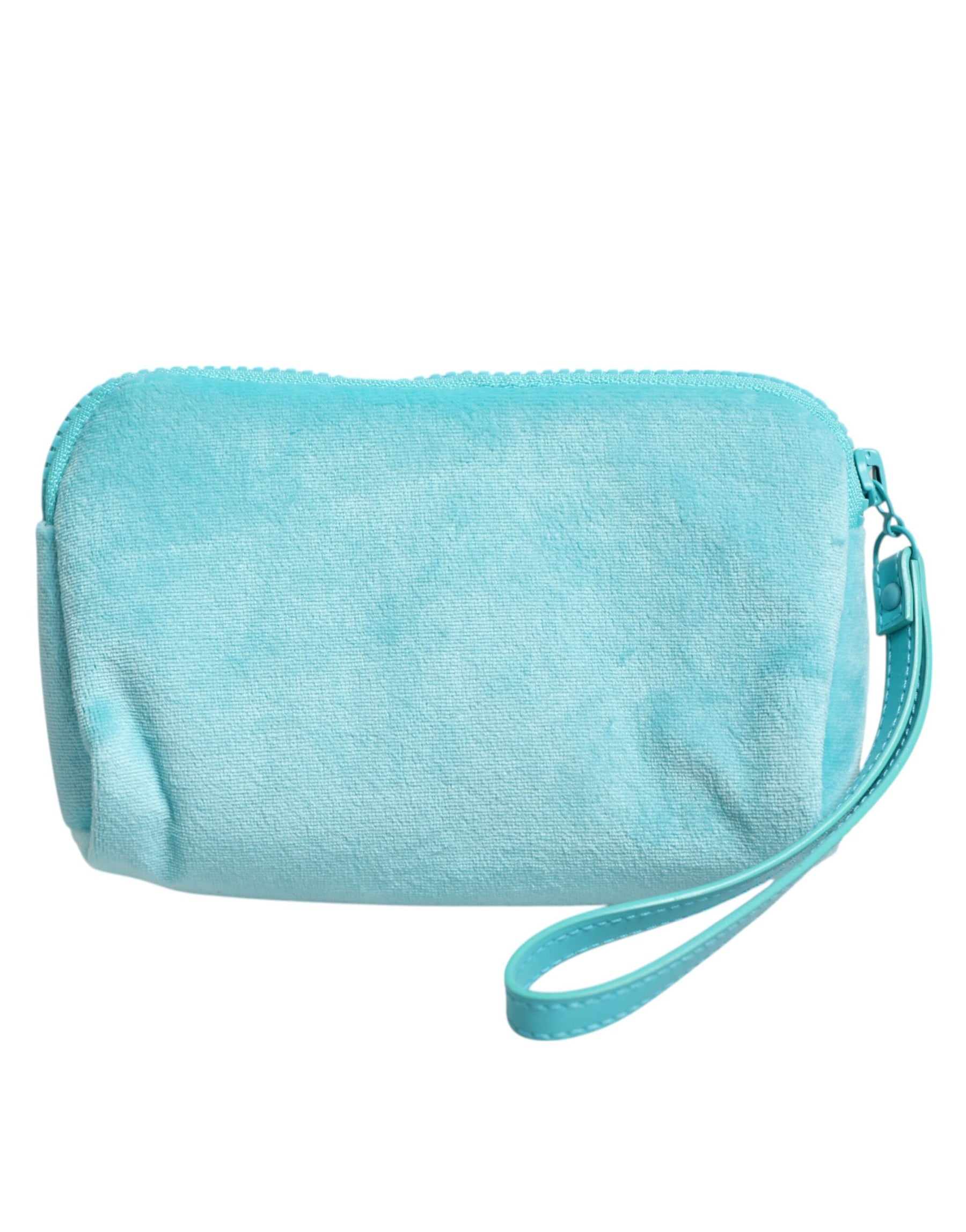 Dolce & Gabbana Light Blue Solid Logo Clutch Sunglasses Holder Pouch Bag | Regal Royce