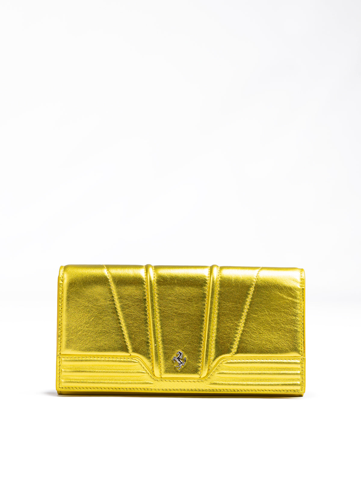 Ferrari Metal Yellow GT patent leather purse | Regal Royce