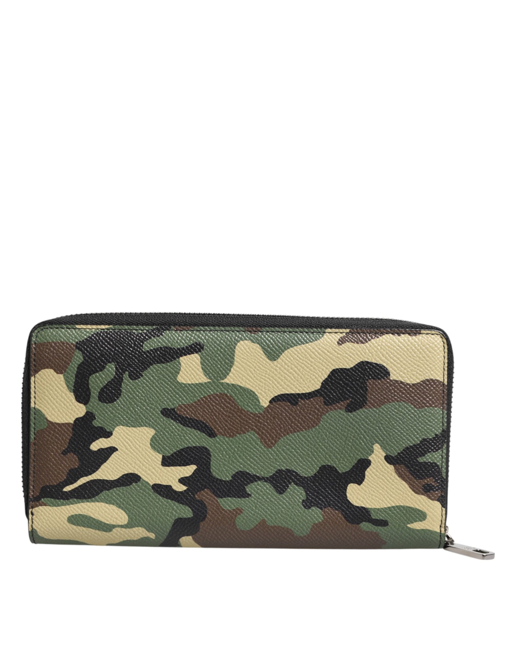 Dolce & Gabbana Multicolor Camouflage Logo Zip Around Continental Wallet | Regal Royce