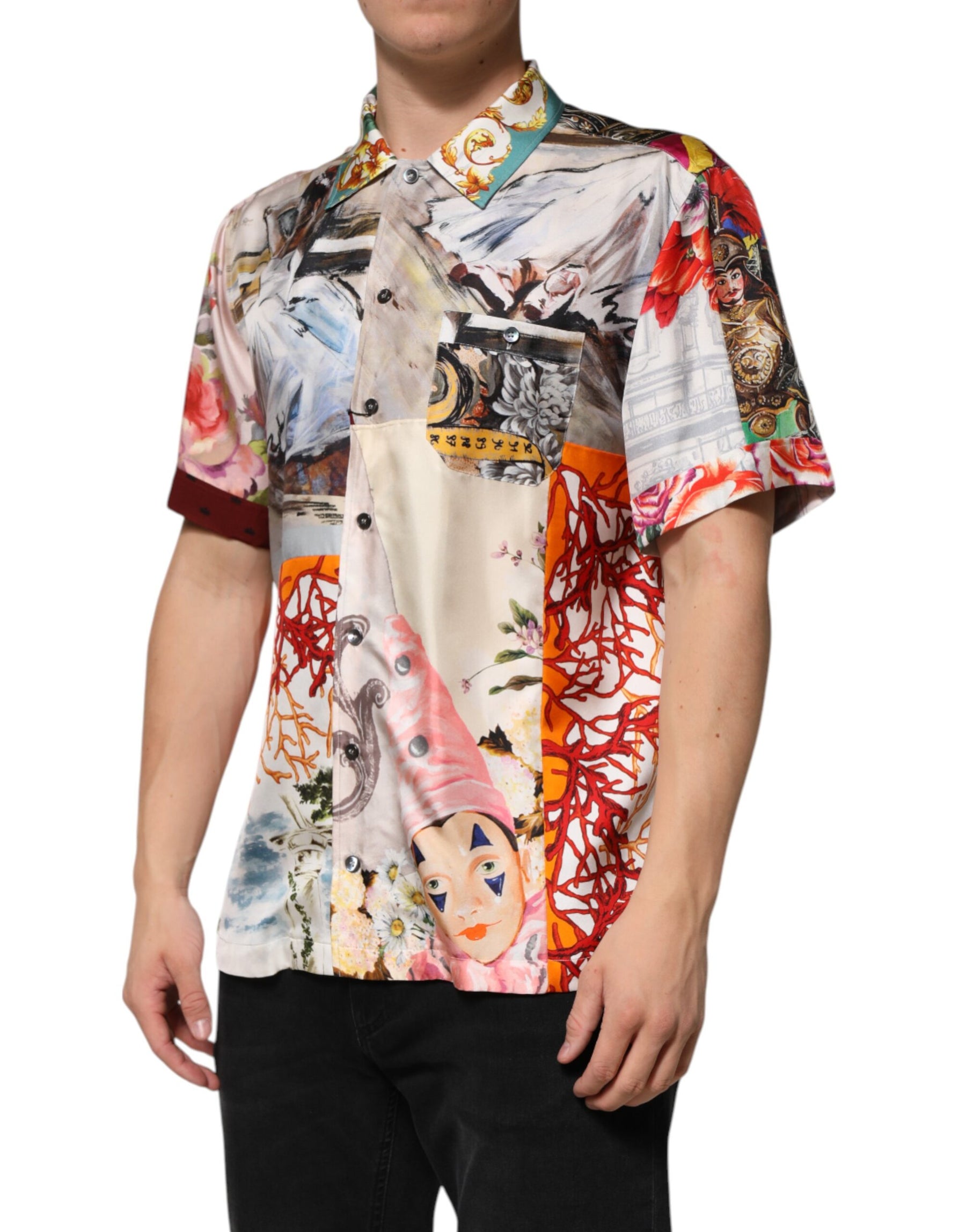 Dolce & Gabbana Multicolor Shell Print Hawaii Casual Shirt | Regal Royce