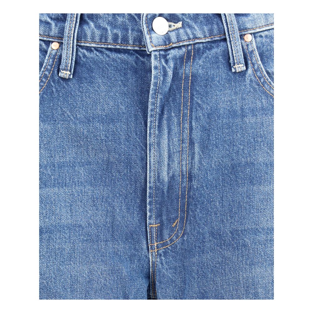 Mother Denim Blue Cotton Cropped Jeans | Regal Royce