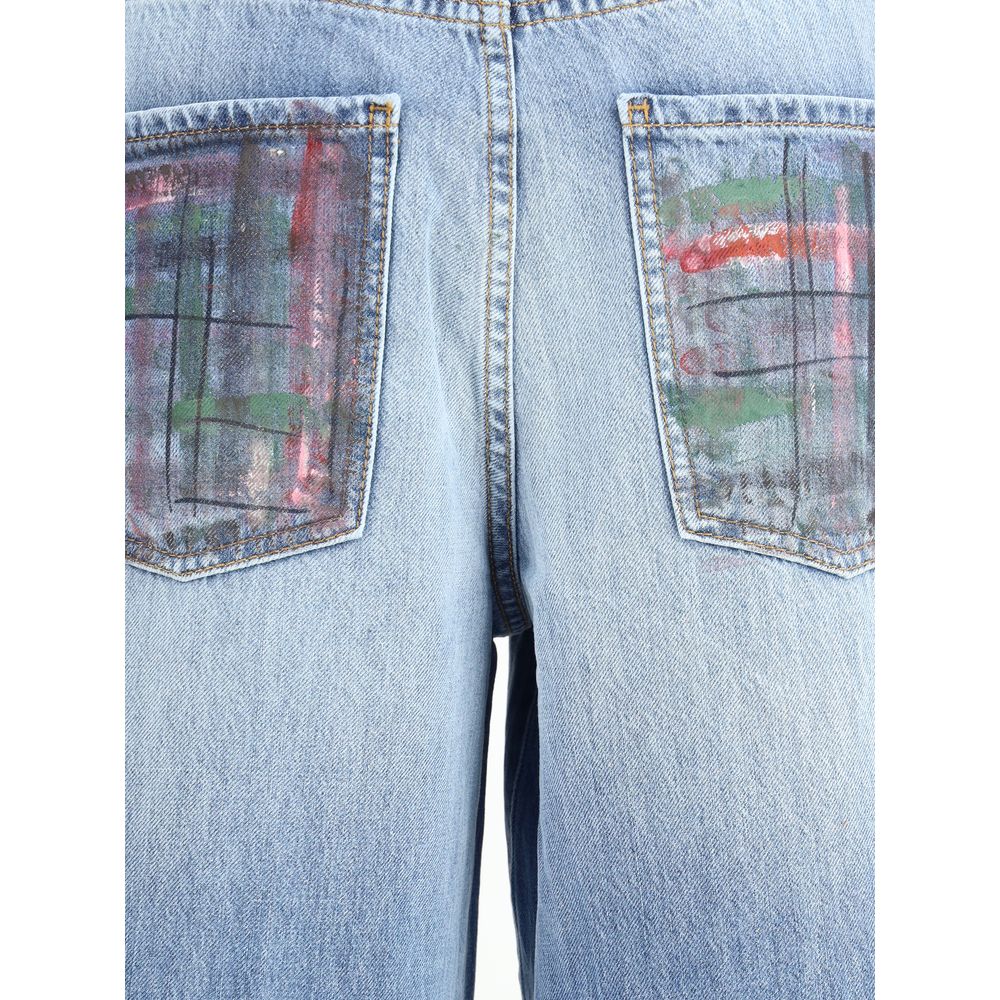 Ella Blue Cotton Jeans Denim | Regal Royce