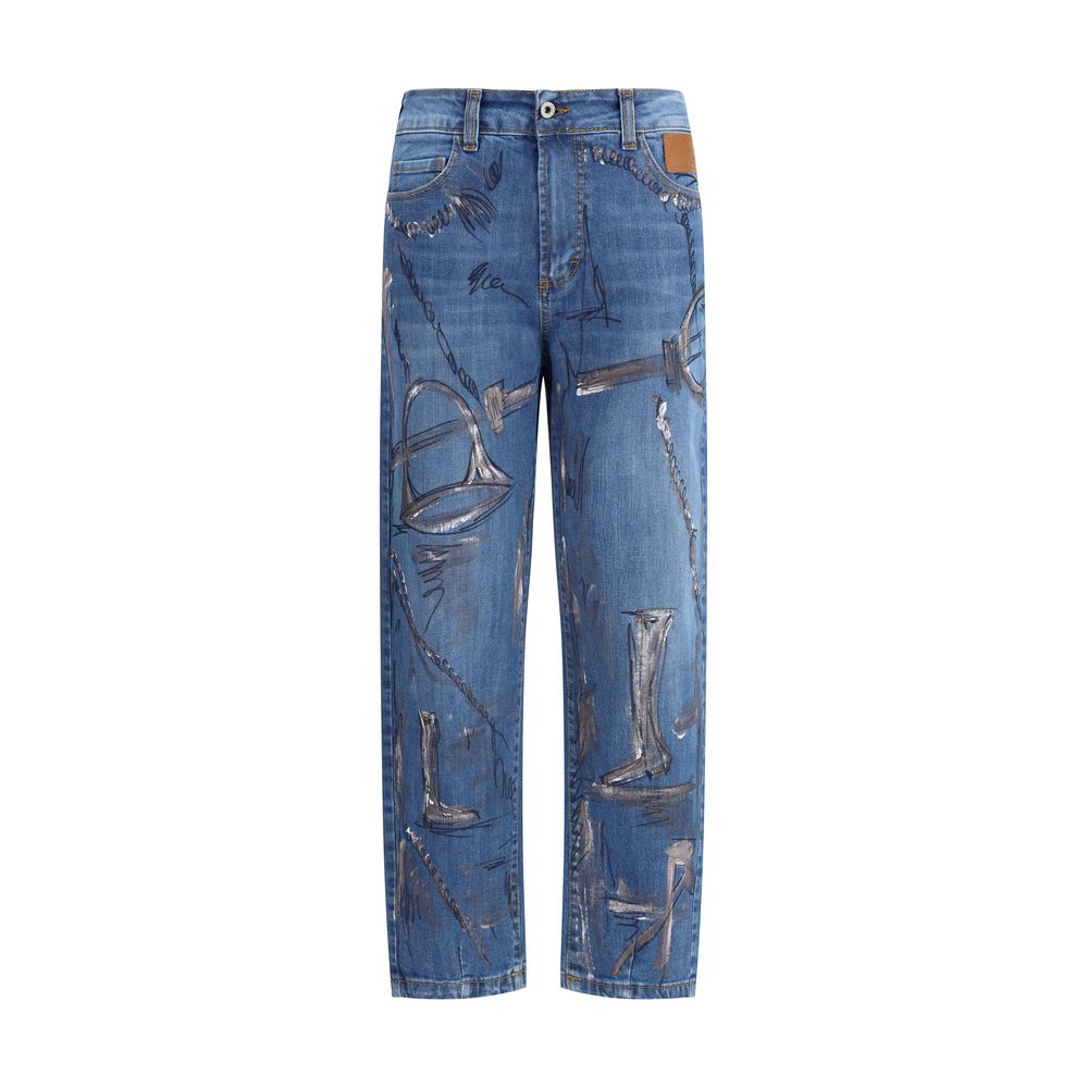 Ella Blue Cotton Slim Fit Jeans | Regal Royce