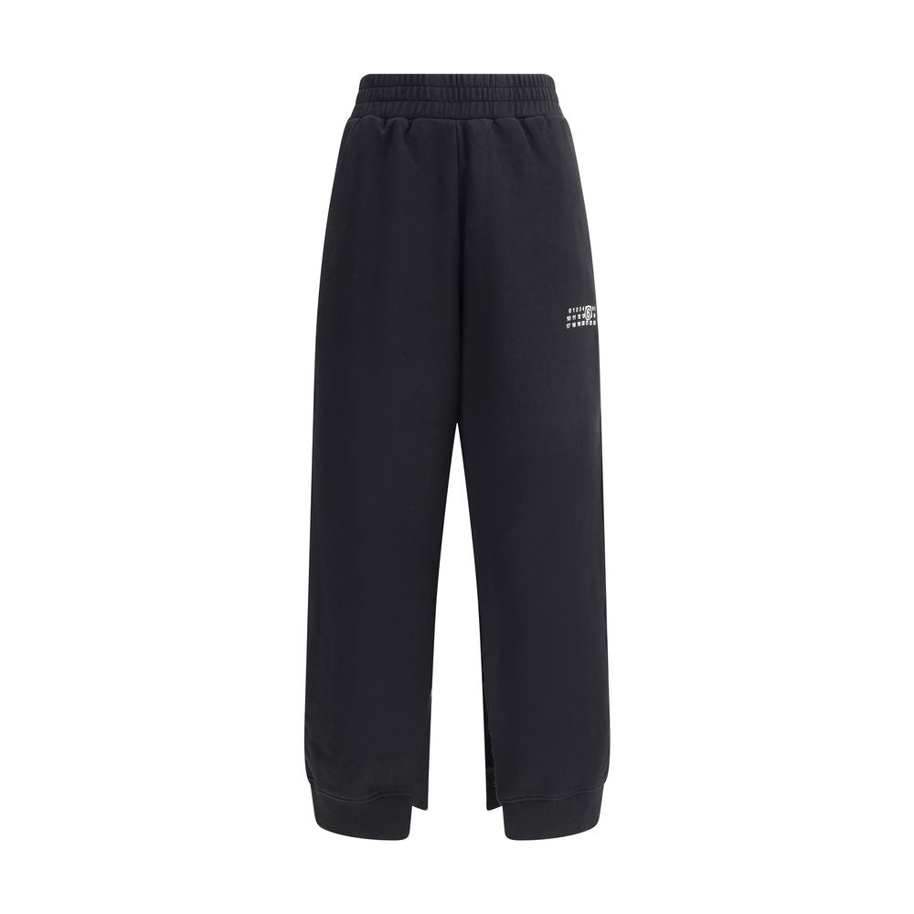 MM6 Black Cotton Joggers (Workout Pants) | Regal Royce