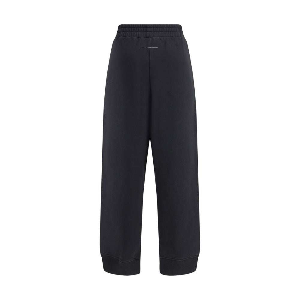 MM6 Black Cotton Joggers (Workout Pants) | Regal Royce