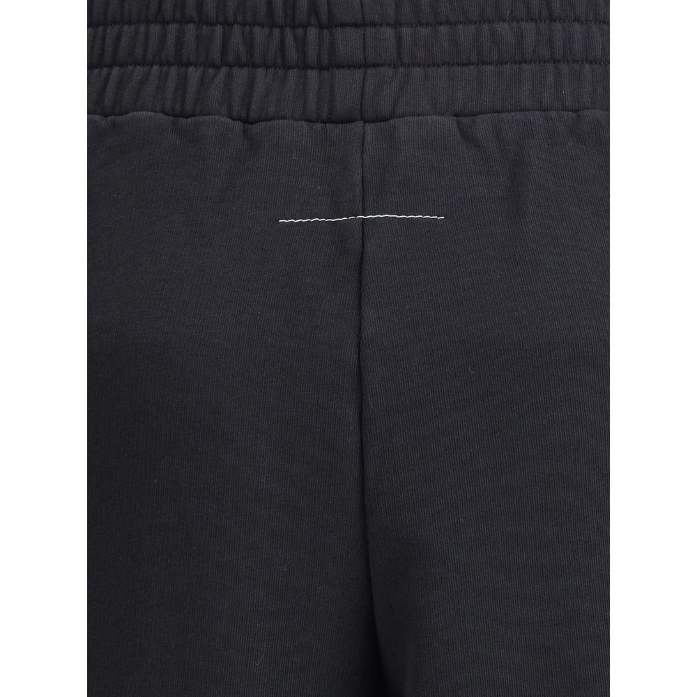 MM6 Black Cotton Joggers (Workout Pants) | Regal Royce