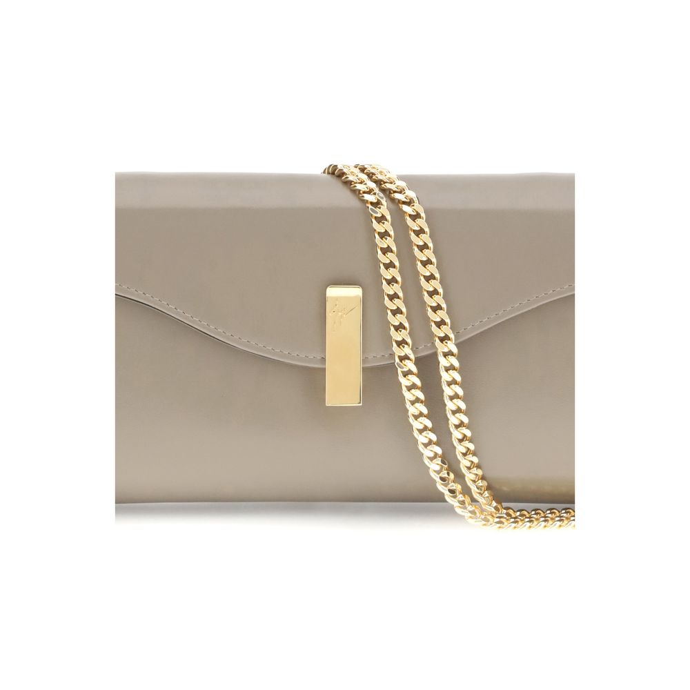 Giuseppe Zanotti Beige Leather Clutch Bag | Regal Royce