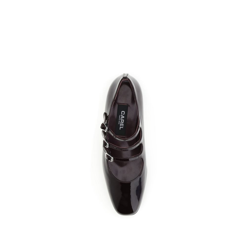 Carel Paris Brown Leather Mid Heel Pumps | Regal Royce
