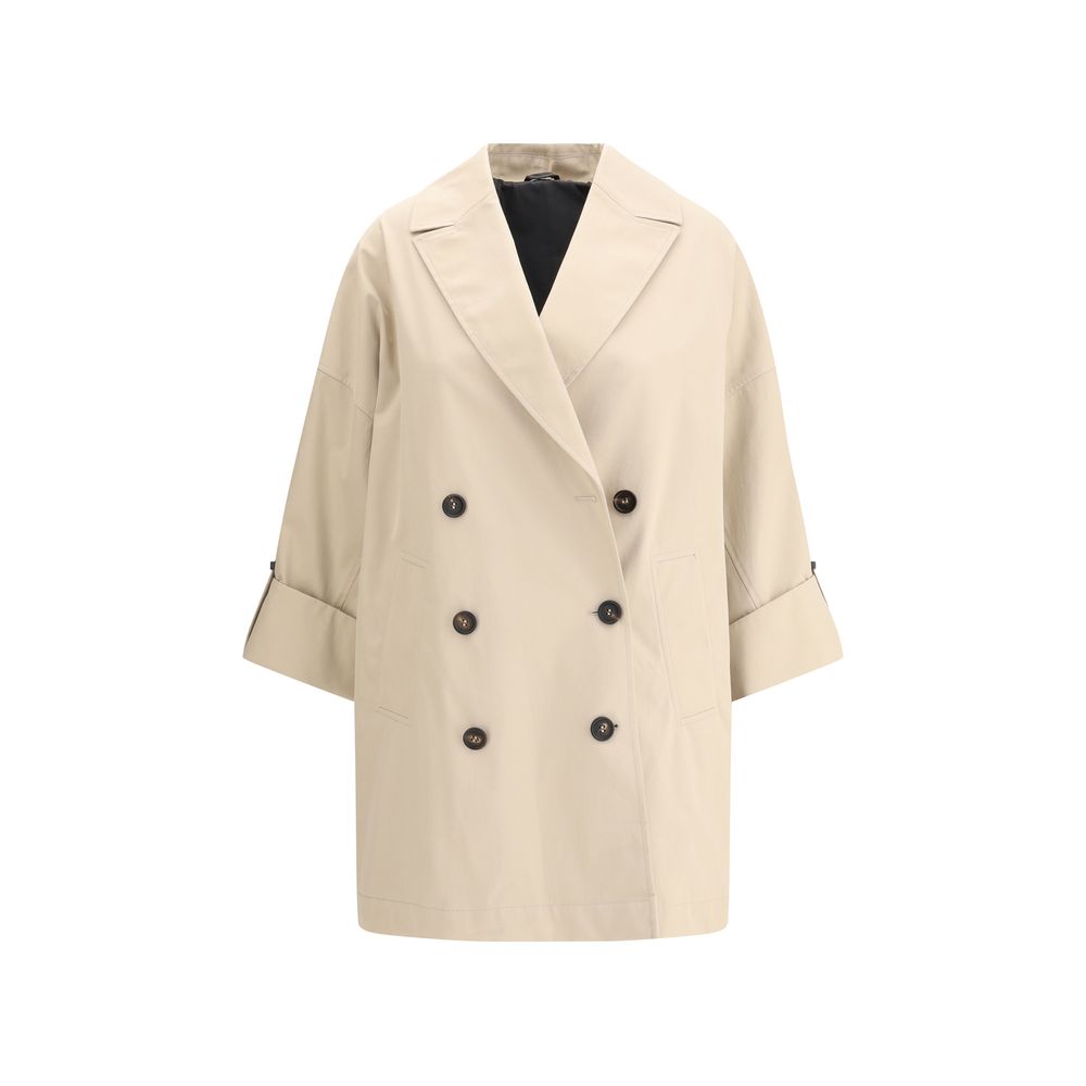 Brunello Cucinelli Beige Cotton Coat | Regal Royce