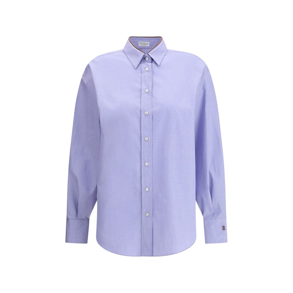 Brunello Cucinelli Light Blue Cotton Dress Shirt | Regal Royce