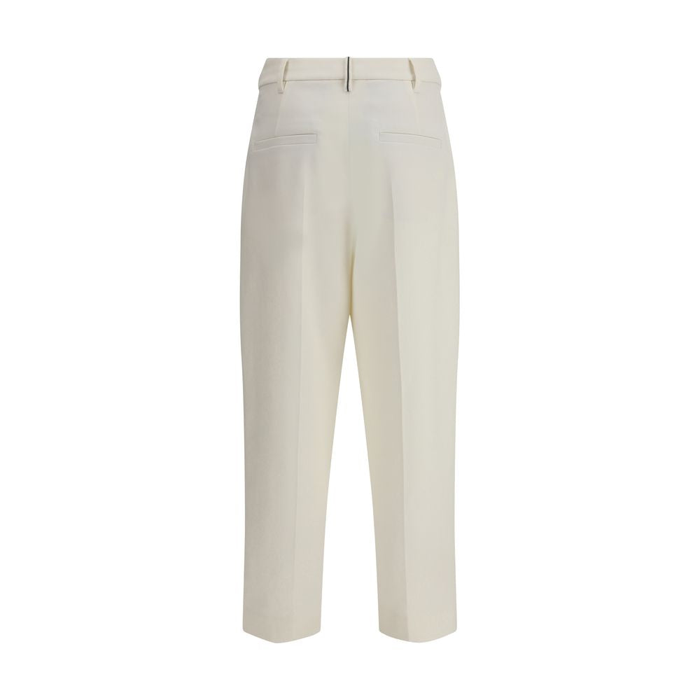 Brunello Cucinelli White Cotton Chino Pants | Regal Royce