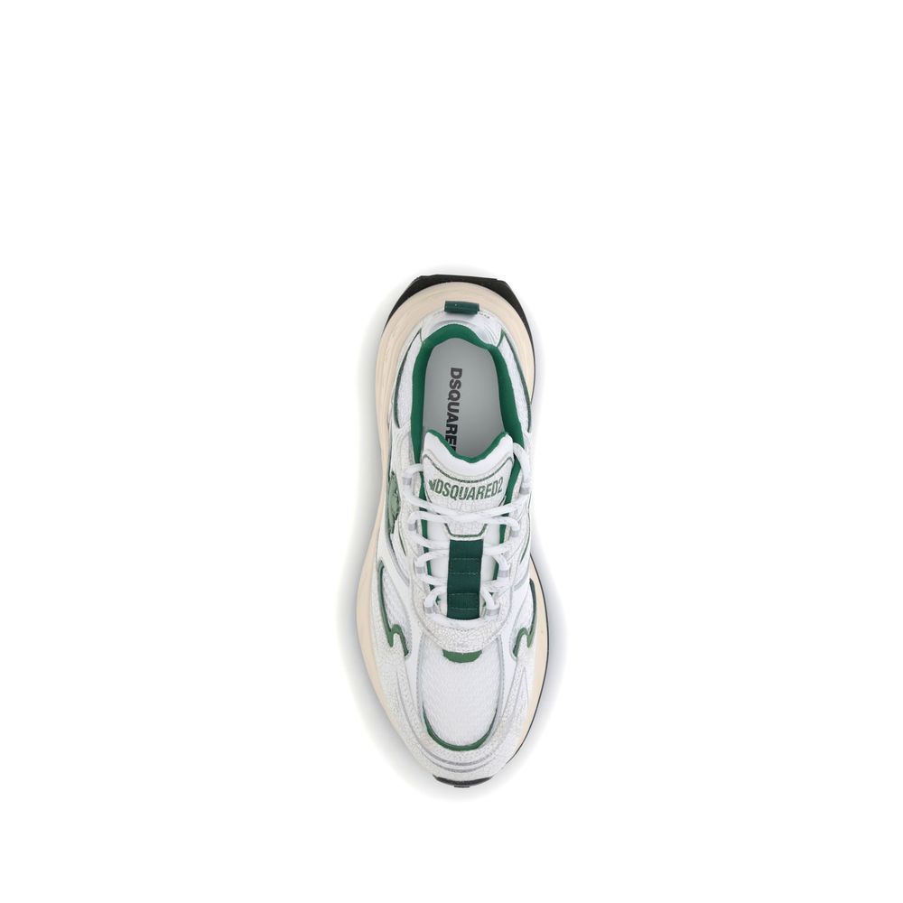 Dsquared² White Calf Leather Bos Taurus Athletic Sneakers | Regal Royce