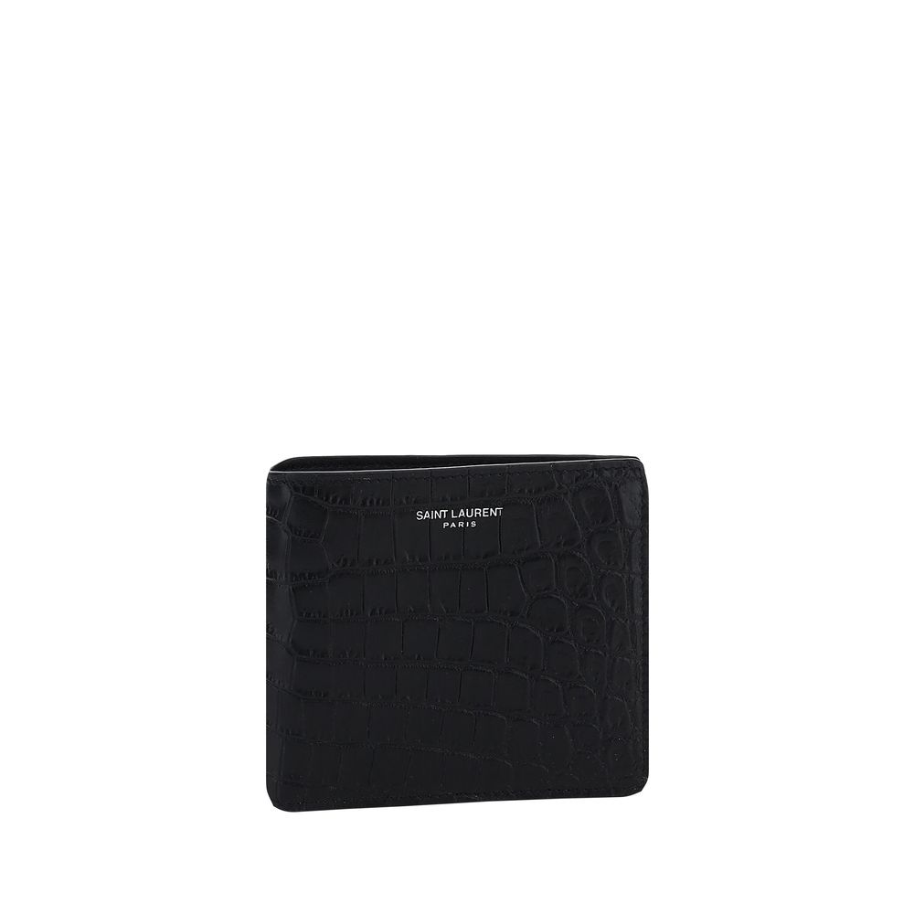 Saint Laurent Black Calf Leather Bos Taurus Wallet | Regal Royce