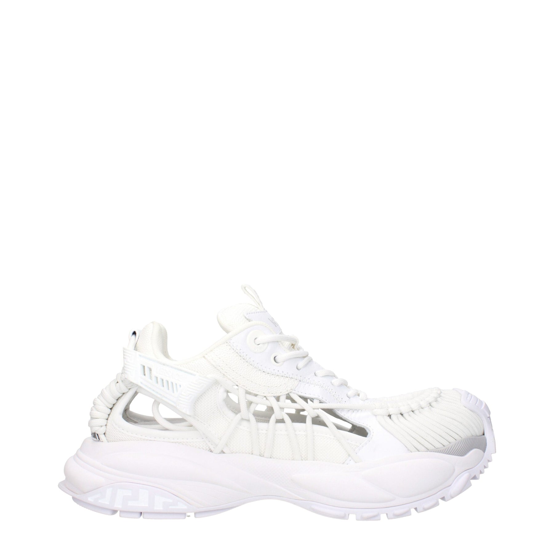 Versace White Leather Athletic Sneakers | Regal Royce