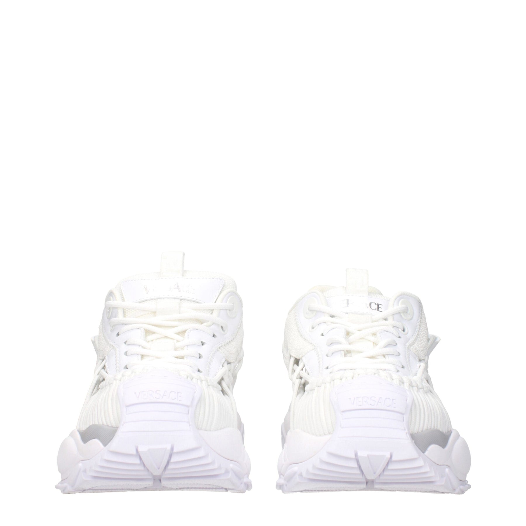 Versace White Leather Athletic Sneakers | Regal Royce